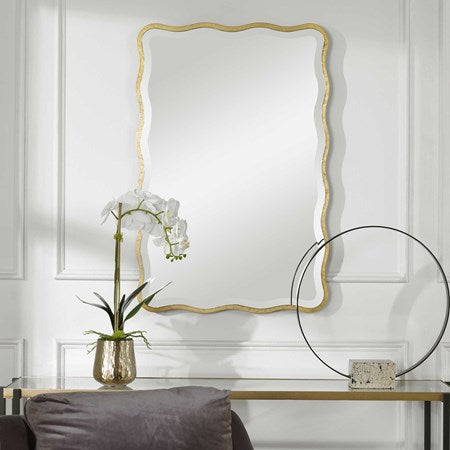 Aneta Rectangular Scalloped Mirror