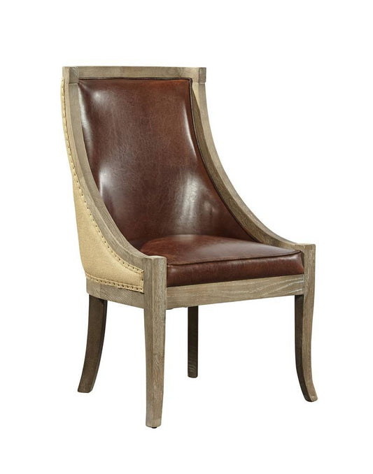 Leather Scoop Chair