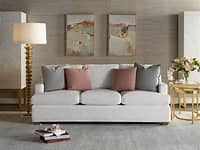 Malibu Slipcover Sofa in Performance Fabric Crypton Easy Street Snow- Consigned